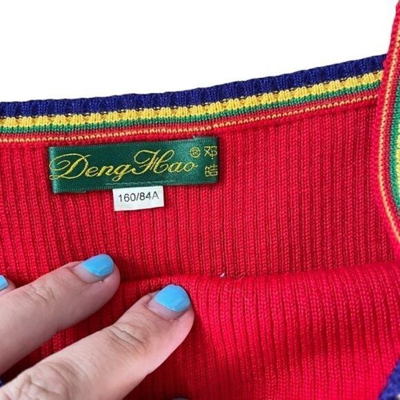 Y2K semi crop red top Deng Hao XS - Picture 2 of 4